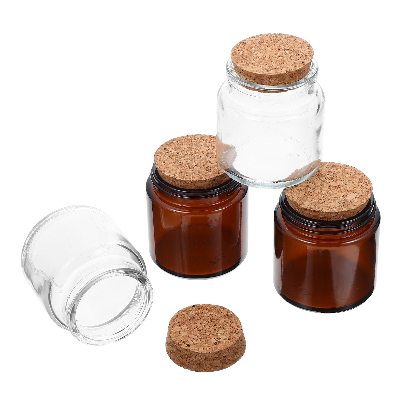 Candle Making Jars With Lids - 4 шт. толстых стеклянных банок с