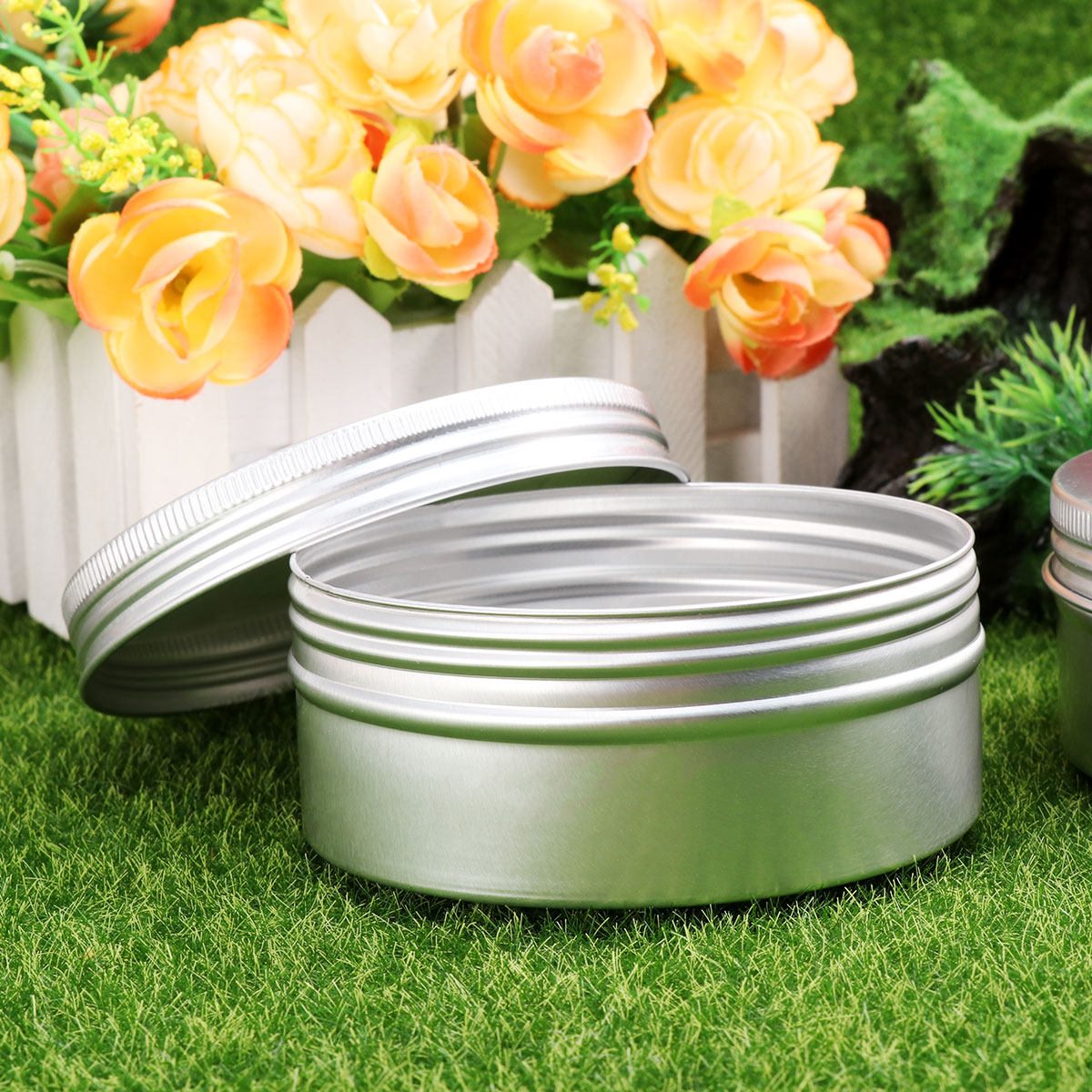 Tin Container Lid - 10 шт. алюминиевых контейнеров с резьбовой