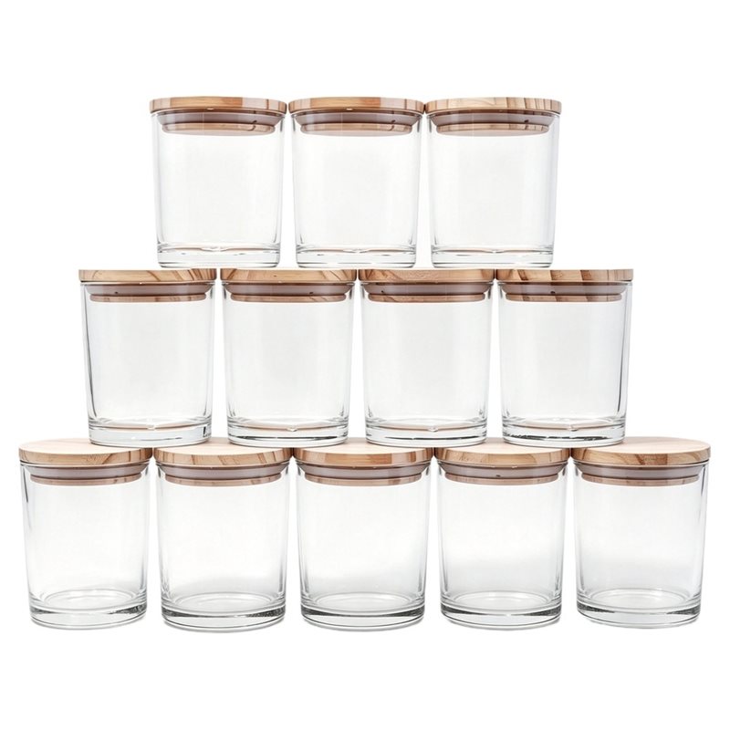 Candle Making Jars With Lids - ABRU – набор из 12 стеклянных
