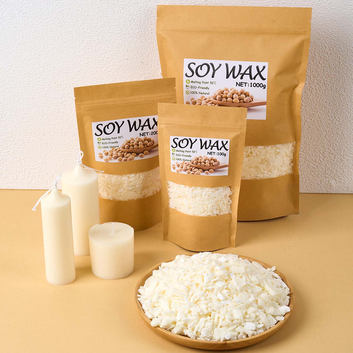 1 фунт чистого белого соевого  – обзор и цена Candle Making Kits